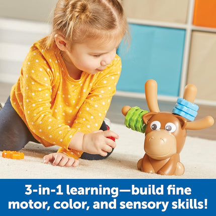 Learning Resources Max the Fine Motor Moose, Fine Motor Toy for Toddlers, Ages 18 mos+