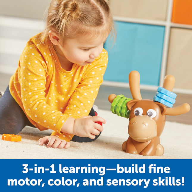 Learning Resources Max the Fine Motor Moose, Fine Motor Toy for Toddlers, Ages 18 mos+