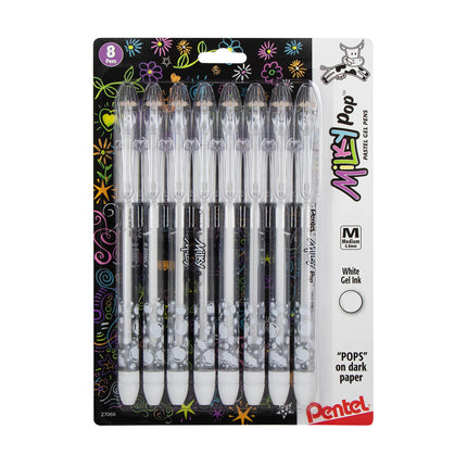 Pentel Milky Pop Pastel Gel Pen, (0.8mm) Medium, W