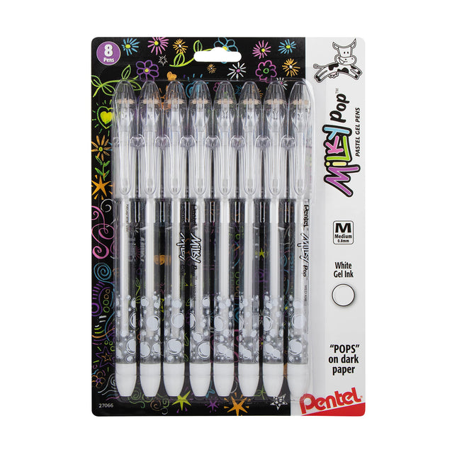 Pentel Milky Pop Pastel Gel Pen, (0.8mm) Medium, W