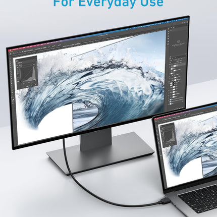 Anker Cable HDMI 8K@60Hz, Cable HDMI Ultra HD 4K@120Hz de 3 m, Ultra Alta Velocidad de 48 Gbps Certificado, Compatible con PlayStation 5, Xbox, televisores Samsung y más