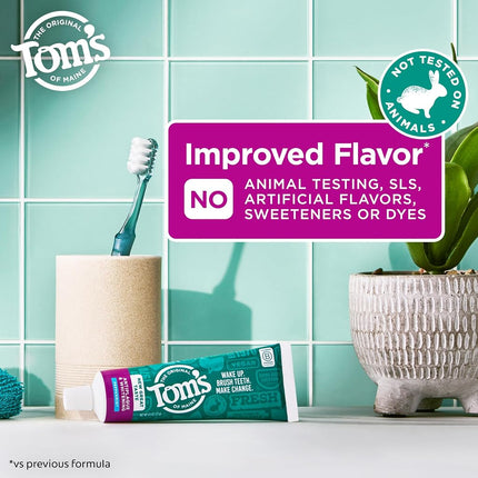 Tom's of Maine Natural Fluoride-Free Antiplaque & Whitening Toothpaste, Fennel 5.50 oz ( Pack of 2)