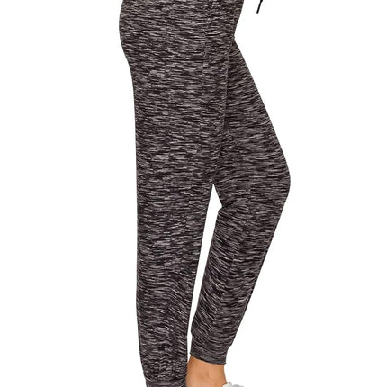 ALWAYS Women's Casual Jogger Pants - Buttery Super Soft Stretch Comfy Athletic Sweatpants with Pockets, Pjog128 / Space Dye Black, XXL