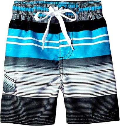 Kanu Surf Big Boys Echo Stripe Swim Trunks Black 1