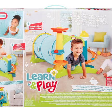 little tikes 2 in 1 Activity Tunnel, Indoor Outdoor Play for Kids Boys Girls 1-3 Years Old