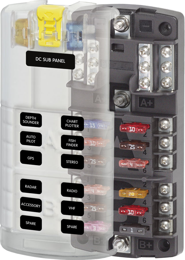 Blue Sea Systems 5032 ST Blade Fuse Block Dual 12 