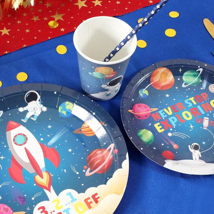 Birthday Paper Plates (Rocket), RCPP009