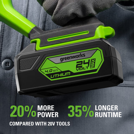 Sierra de sable inalámbrica sin escobillas Greenworks 24V (1-1/8") (2,700 SPM), batería USB de 4.0Ah y cargador incluidos