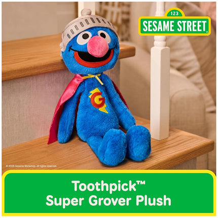 GUND Sesame Street Super Grover Toothpick 15-Inch Plush Toy, Ages 1+