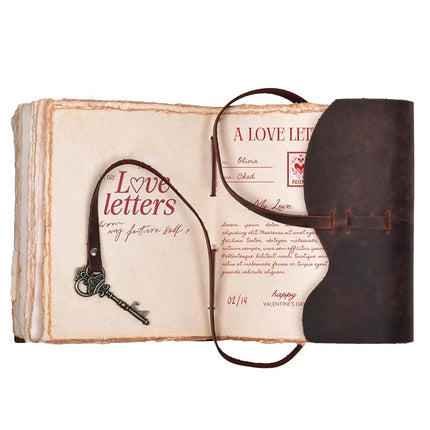 LEATHER VILLAGE Vintage Leather Journal Book of Shadows (10 inches X 7 inches, Beetroot Red)