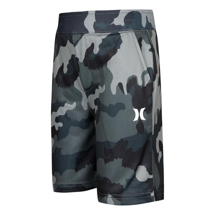 Shorts en molleton français Hurley Solar pour garçons, Gris camouflage, 4