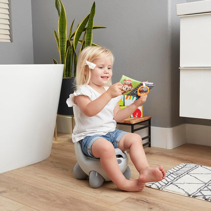 Infantino Potty Pals Potty Seat - Potty Training Toilet, Removable Bowl with Splashguard, Slip Resistant Feet, Gray Koala