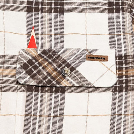 Legendary Whitetails Men's Flannel Shirt Long Sleeve Button Down 100% Cotton, Horned Buck Plaid, XXXXXL Big