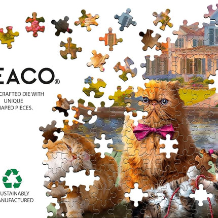 Buffalo Games - Panoramic Series - Cats - 750 Piece Jigsaw Puzzle for Adults - Challenging Puzzle Perfect for Game Nights - Finished Size is 38.25 x 11.25