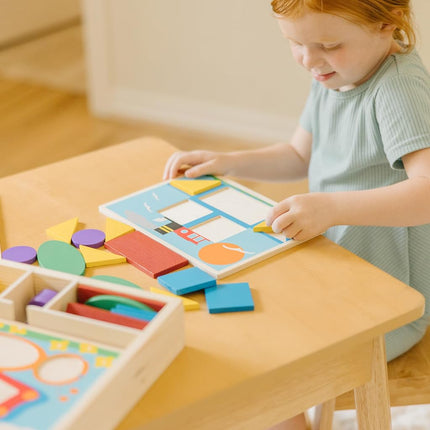 Melissa & Doug Beginner Wooden Pattern Blocks Educational Toy