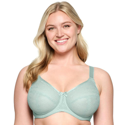 Glamorise Lace Comfort Wonderwire Underwire Bra 9855 (Women's & Women's Plus) Jade