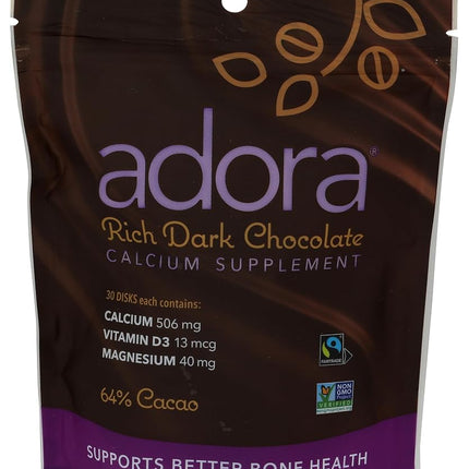 Adora Calcium Supplement Disk, Organic Dark Chocol