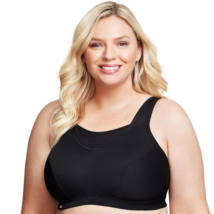 Glamorise No-Bounce Camisole Elite Sports Wirefree Bra 1067 (Women's & Women's Plus) Black