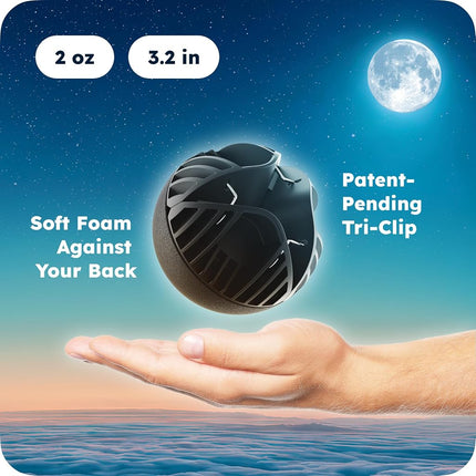 Ball for Side Sleep Posture - Calma Clip v2 by Whole Nights, Sleep Aid for Back Snorers, Anti Snoring Device, Attaches to Any Clothes and Keeps You in a Healthy Sleeping Position