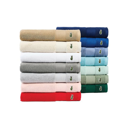Lacoste Heritage Supima Cotton Wash Cloth, Navy, 13" x 13"
