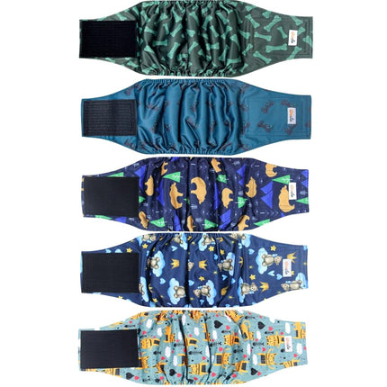 Grecle 5 Pack Dog Diapers Male, Premium Belly Band