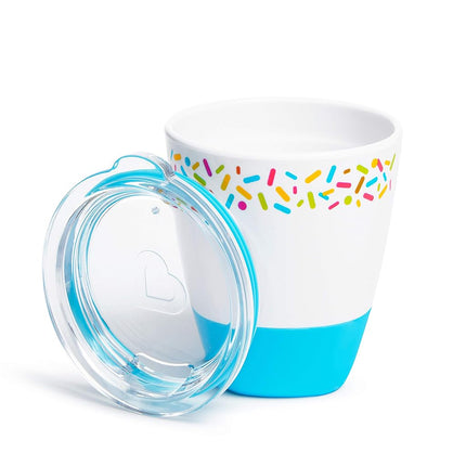 Munchkin Splash 6 Piece Toddler Divided Plate, Bowl & Cup Dining Set, Blue Sprinkles
