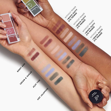e.l.f, Bite-Size Eyeshadows, Creamy, Blendable, Ultra-Pigmented, Easy to Apply, Cream & Sugar, Matte & Shimmer, 0.12 Oz