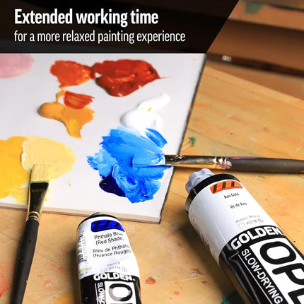 Golden Artist Colors Slow Drying Open Acrylic 6 Color Introduction Set