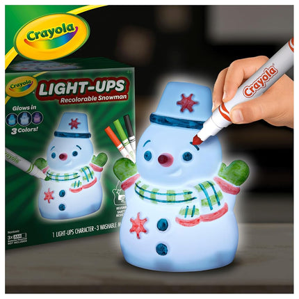 CRAYOLA Light Ups: Snowman | Washable Snowman Christmas Night Light | Colour, Wash, Repeat! | Batteries Not Included | For Ages 3+