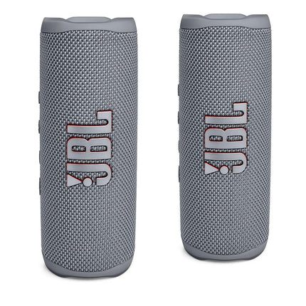 JBL FLIP 6 Waterproof Portable Bluetooth Speaker Bundle - Gray (Pack of 2)