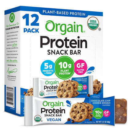 Orgain Plant Protein Bar Cho Chip 12-40 g