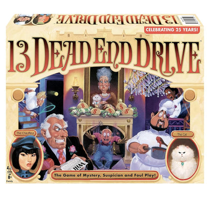 Winning Moves 13 Dead End Drive Games USA, Le jeu de déduction de suspicion, de mystère et de mauvais coups, pour 2 à 4 joueurs, à partir de 8 ans