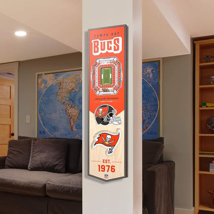 NFL Tampa Bay Buccaneers Raymond James Stadium 3D Stadium Banner-8x323D Stadium Banner - 8"x 32", Team Colors, 8" x 32"