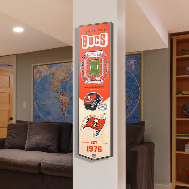 NFL Tampa Bay Buccaneers Raymond James Stadium 3D Stadium Banner-8x323D Stadium Banner - 8"x 32", Team Colors, 8" x 32"
