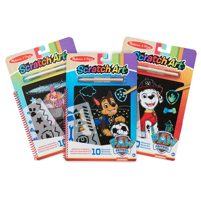 Melissa & Doug PAW Patrol Scratch Art 3-Pack – Cha