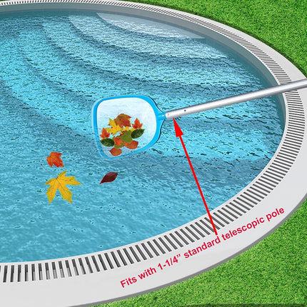 ATIE Pool Spa Leaf Skimmer Net with White Ultra Fine Mesh Great for Removing Leaves & Debris in In-Ground Pool Spa and Inflatable Above Ground Pools