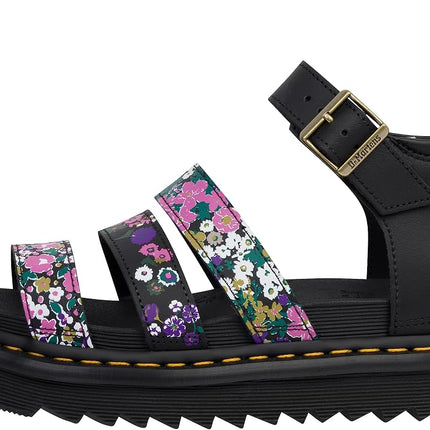 Dr. Martens Women's Blaire Sandal, Black Hydro Print, 9