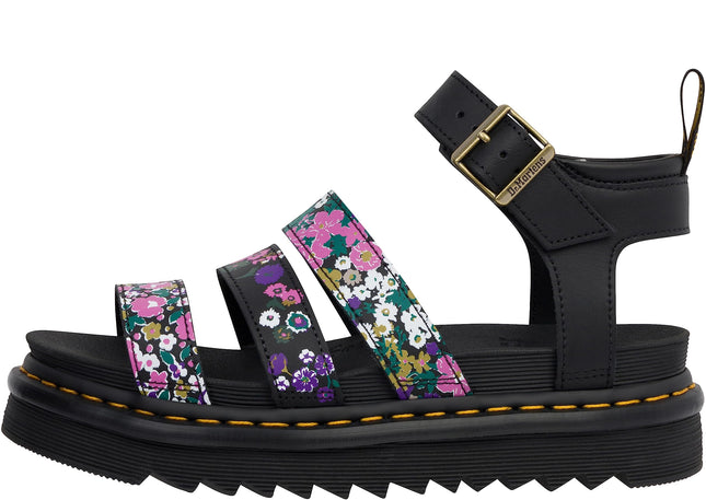 Dr. Martens Women's Blaire Sandal, Black Hydro Print, 9