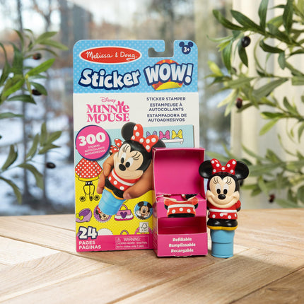 Melissa & Doug Wow! Sticker 24 Pages Activity Pad & Sticker Pad, 300 Stickers, Arts & Crafts, Toy Fidget, Collectible Character - Disney Minnie Mouse - for Kids to