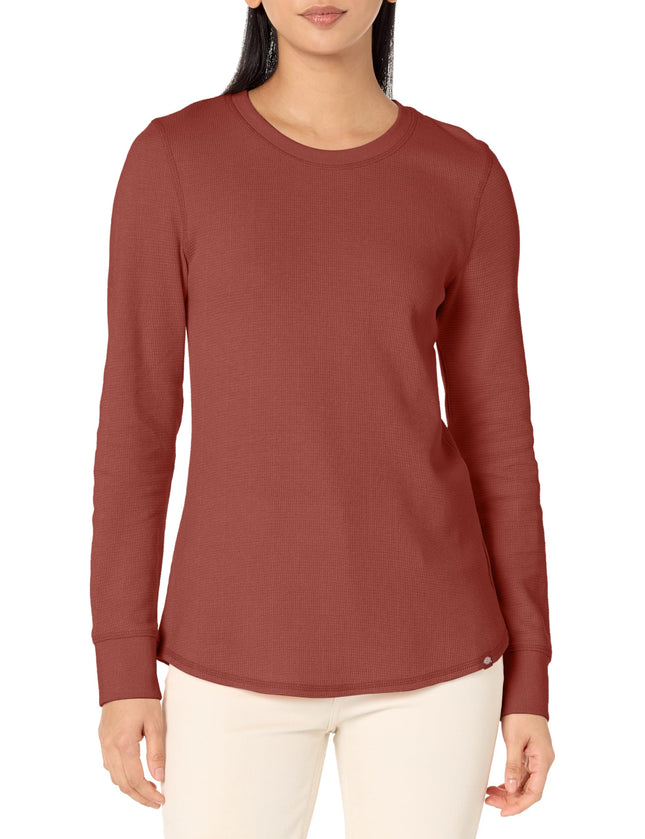 Dickies Women's Crew Ls, Red, XXS