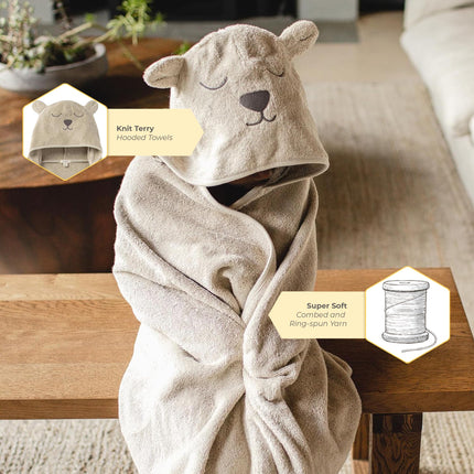 Burt's Bees Baby & Toddler Serviettes à Capuche, Coton Bio, Essentiels de Bain, Serviette Douce pour Enfants