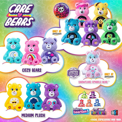 Basic Fun Care Bears 35cm Medium Plush – Togetherness Bear Cosy Collection – Super Soft Eco-Friendly Toy with Belly Badge – Huggable Collectible for Kids & Fans, 14"