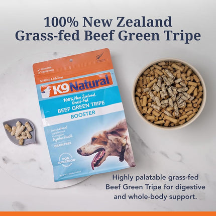 K9 Natural Beef Green Tripe Freeze-Dried Dog Food Booster, Grain-Free, 250g