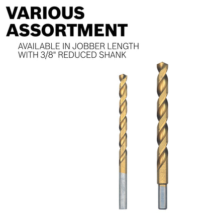 BOSCH TI2145 1-Piece 9/32 in. x 4-1/4 in. Titanium Nitride Coated Metal Drill Bit with Straight Shank for Applications in Heavy-Gauge Carbon Steels, Light Gauge Metal, Hardwood