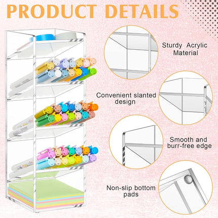 MotiMind Acrylic Pen and Marker Organizer for 50 Markers