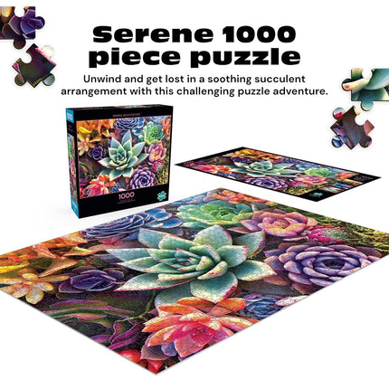 Buffalo Games 11985 Simple Succulent Puzzle, Green, L