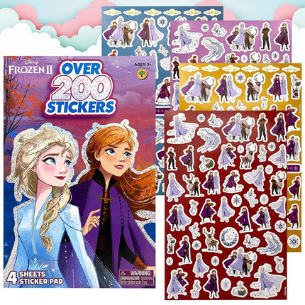 Disney Frozen 2 Elsa and Anna Sticker Book Over 200+ - Perfect for Gifts, Party Favor, Goodies, Reward, Scrapbooking, Stocking Stuffer, Children Craft, Classroom, School for Kids Girls, Boys, Toddlers