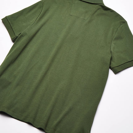 Nautica Men's Classic Fit Short Sleeve Solid Soft Cotton Polo Shirt, Pine Forest, 5X