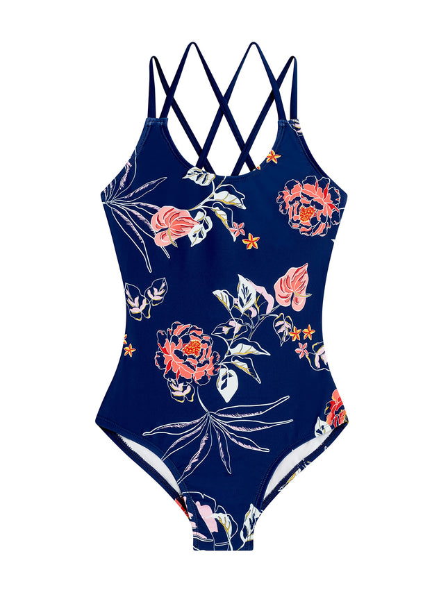 Kanu Surf Girls' Reese UPF 50 Beach Sport Criss-Cr