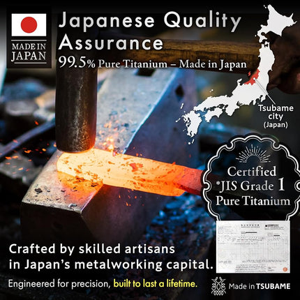 HIBINO Titanium Cutting Board | 99.5% Pure Japanese Titanium Chopping Board | Double-Sided, Non-Toxic, Lightweight & Dishwasher Safe | M Size | Made in Japan | Non-Slip Mat | Kitchen, BBQ & Camping